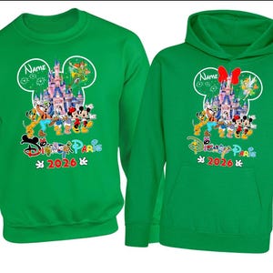 Personalised Disneyland Paris 2026 family Vacation Hoodie Jumper, Matching Disney Sweatshirts, Custom Mickey Minnie Unisex Adult Kids Top
