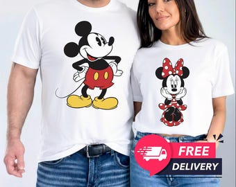 Mickey and Minnie Mouse 2026 Matching T-Shirts - Disney Couples Trip Tee - Honeymoon Anniversary Shirts - Magic Kingdom Vacation outfit