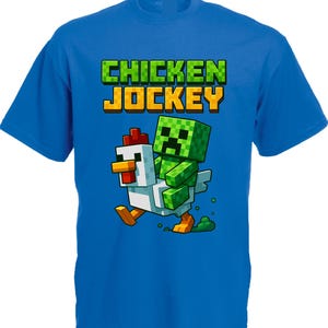 Chicken Jockey T-Shirt, Funny Chicken Jockey Shirt, Gamer Games T-shirt, Chicken Ride Shirt Chicken Jockey Movie Unisex Kids Adults Tee Top
