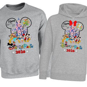 Personalised Disneyland Paris 2026 family Vacation Hoodie Jumper, Matching Disney Sweatshirts, Custom Mickey Minnie Unisex Adult Kids Top