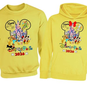 Personalised Disneyland Paris 2026 family Vacation Hoodie Jumper, Matching Disney Sweatshirts, Custom Mickey Minnie Unisex Adult Kids Top