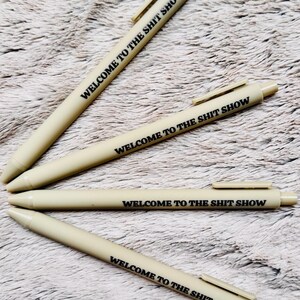 Funny Swear Pen: Sarcastic Novelty Stationery - Sh*t Show , Rude Pens, Coworker Gift, Black Ink, Fun Gag Gift, Individually Packed, Stocking
funny rude pens
mean pen gift
sweary teacher gift
rude but funny pens
desk humour items
sarcastic gift
novelty supplies
snarky stationery
sarcastic
back to school
sassy gifts
coworker present
cheeky pen