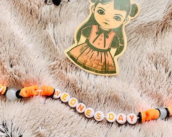Halloween Bracelet Making Kit: Spooky DIY Kids Jewelry Activity, Boo Basket Filler, Trick or Treat, Personalised Name Bracelet Mkaing Kit