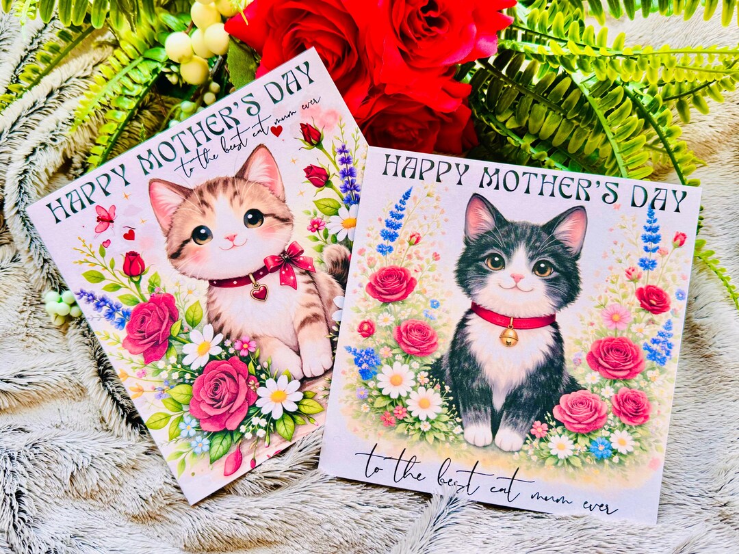 Mothers Day Card for a Cat Mum, Cat Mama, Happy Mothers Day, Cat Mum ...