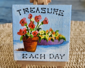 3x3 Mini painting with easel