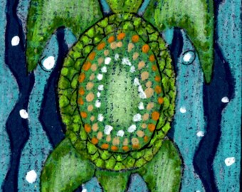ACEO "Terp Time"  Print of original watercolor