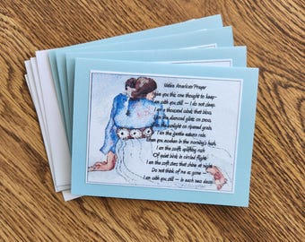 4 Pack Note Cards  Native American Prayer Over A Study On R. G. Gorman