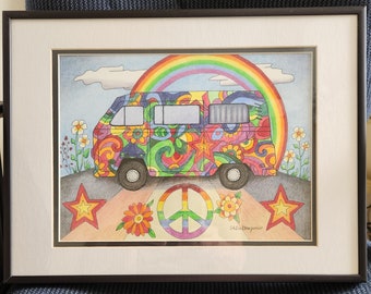 Original Colored Pencil piece "The Summer of Love"