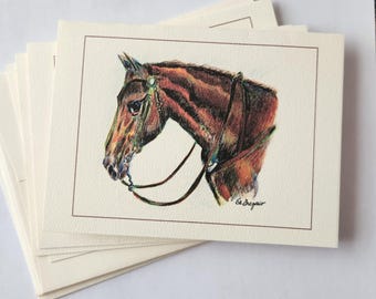 Pack of 4Tan "Horse" notes