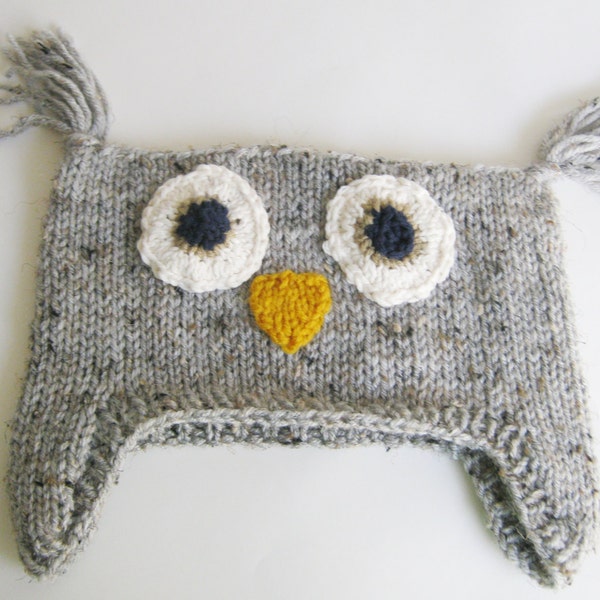 PDF PATTERN KNITTING Tweedy Owl Hat