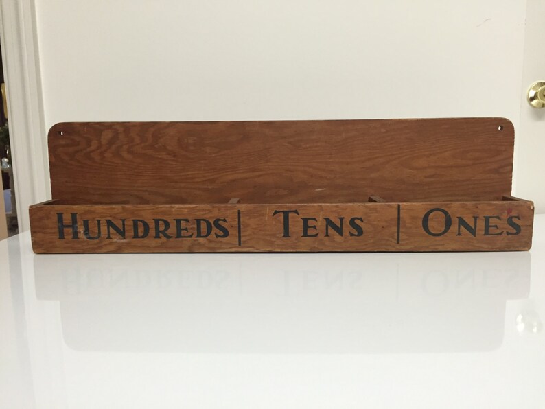 Vintage Wooden Cash Drawer Bank Shelf Etsy