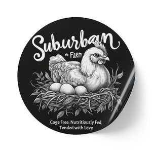 Bulk Vintage Egg Carton Round Stickers, Egg Carton Labels, Egg Cartons Label Rolls, Backyard Chickens, Farm Fresh Egg Stickers, Farm Eggs