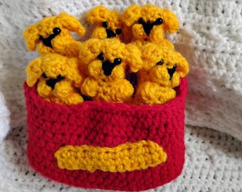 Crochet French Fry Dogs Amigurumi | Custom Colors Plushie