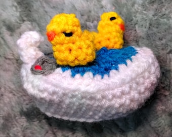 Crochet Ducks in a Bathtub Pattern (PDF)(Digital)(Mini)