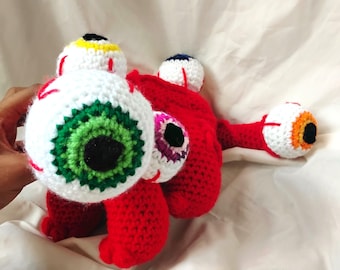Crochet Eyeball Monster | amigurumi plushie