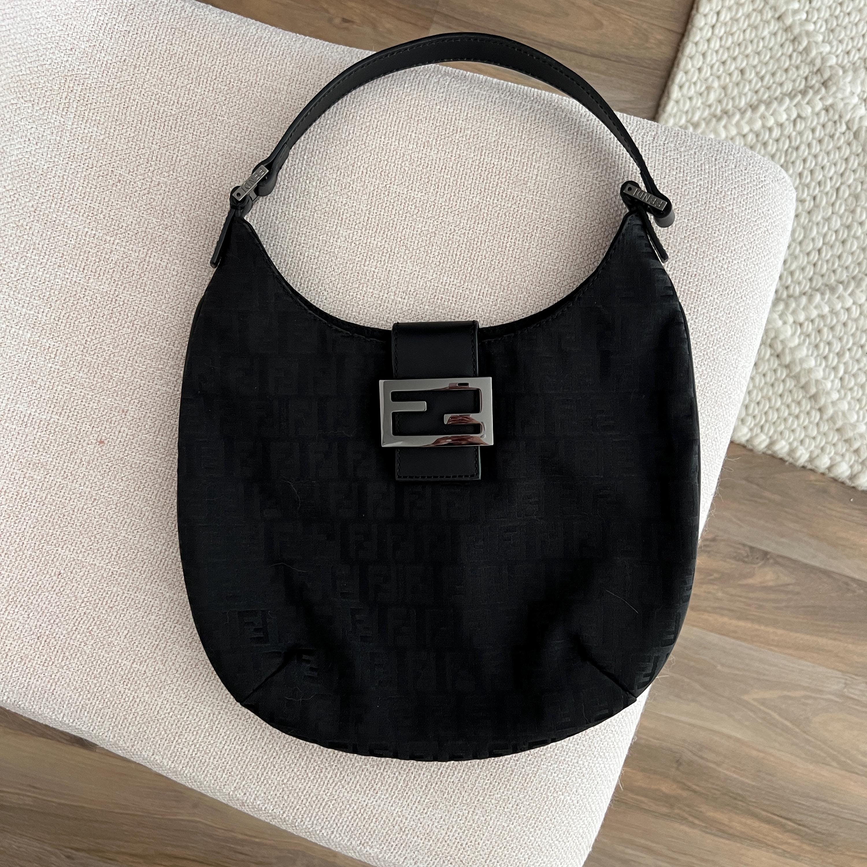 Fendi zucca hobo shoulder bag hotsell