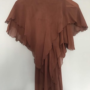 Rare, stunning, glamorous  vintage c. 1930s silk chiffon evening gown for a red-carpet event. XS/S.