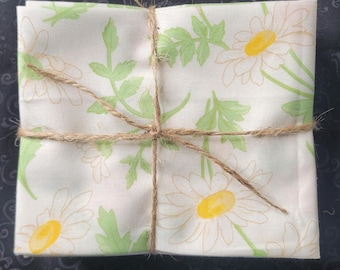 Sweet Daisy fat quarter bundle, 5 spring floral print quilting fabric