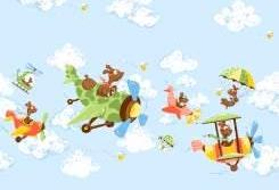 Zig Flying Ace Double Border by Susy Bee Fabrics, 2 Yards Left, Item ...