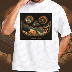 Spooky Halloween, PNG, JPG, Digital Download, Printable, Halloween Art.