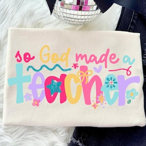 So God Made a Teacher png, preppy png, bloemen png, coquette png, strik png, trendy png, terug naar school png, onderwijs png, religieus png