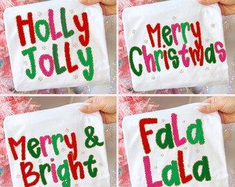 Paquete de Navidad Png, Glitter Png, Holly Jolly Png, Feliz y Brillante Png, Feliz Navidad Png, Fa La La La Png, Feliz y Brillante Png, Artesanía