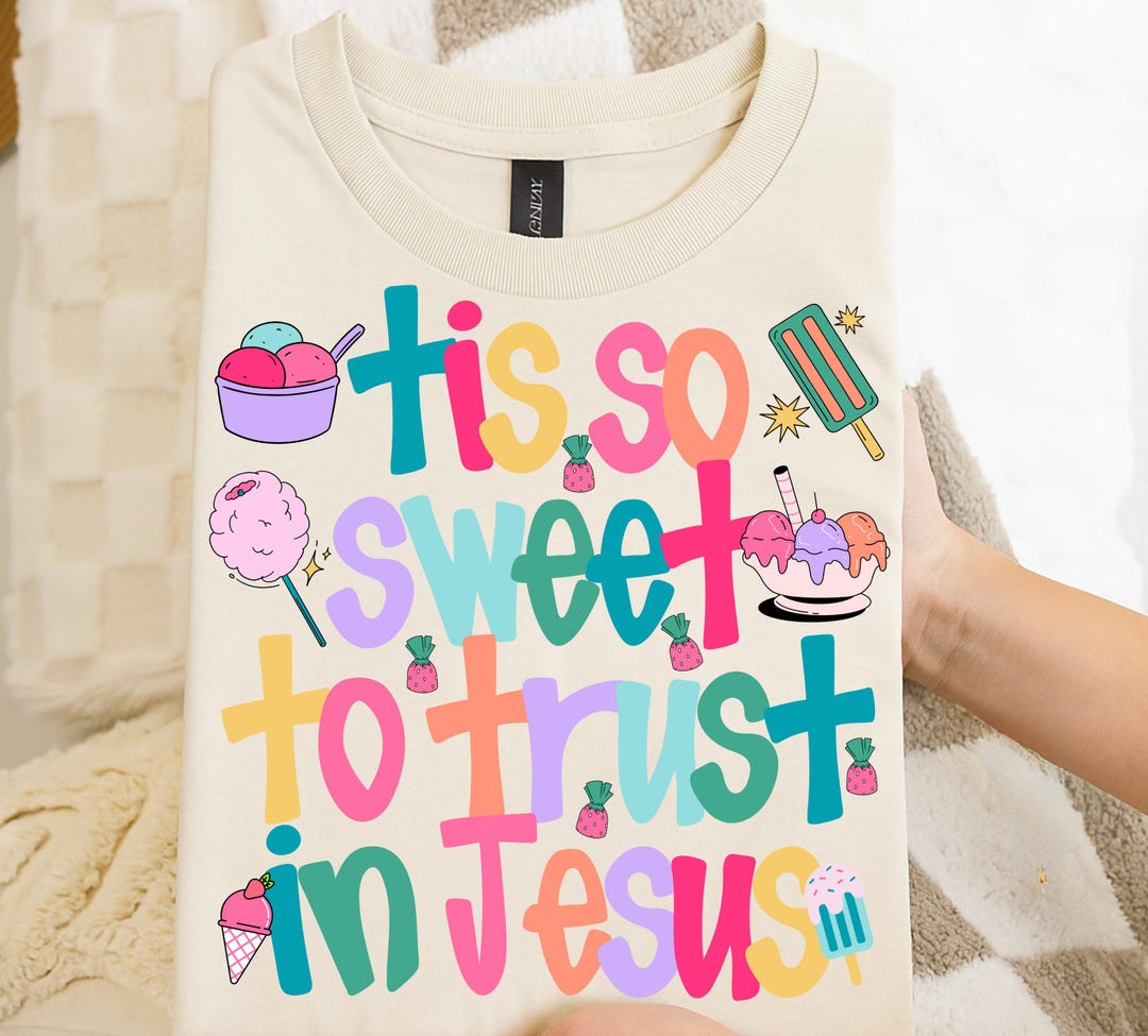 Tis so Sweet to Trust in Jesus PNG, Kids Png, Coquette Png, Religious ...