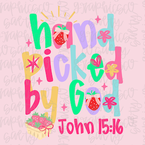 Handgeplukt door God png, christelijke png, kinderpng, religieuze png, aardbei png, preppy png, trendy png, neon png, bijbelvers png, geloof png