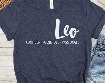 Leo Attributes Shirt, Leo Birthday Gifts, Leo Gifts, Leo Birthday, July Birthday, August Birthday, Leo Season, Astrology, Leo TShirt, Zodiac