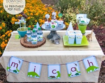 Dinosaur PRINTABLE Birthday Party Collection - You Customize EDITABLE TEXT &gt;&gt; Instant Download | Paper and Cake