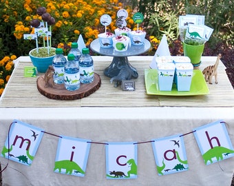 Dinosaur Dig Birthday PRINTABLE Birthday Party Collection - You Customize EDITABLE TEXT >> Instant Download | Paper and Cake