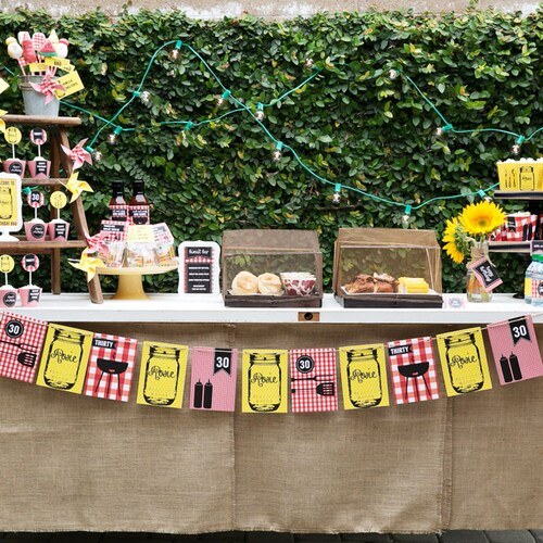 BBQ PRINTABLE Party Decorations Family Backyard Barbeque - Etsy