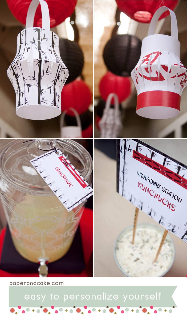 Ninja PRINTABLE Party Decorations Karate Party Martial - Etsy