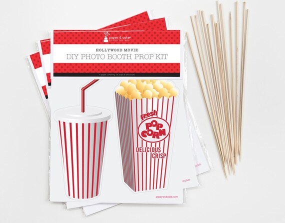Hollywood Movie Star DIY Photo Booth Prop KIT >> shipped to you | Paper and Cake Il_570xn