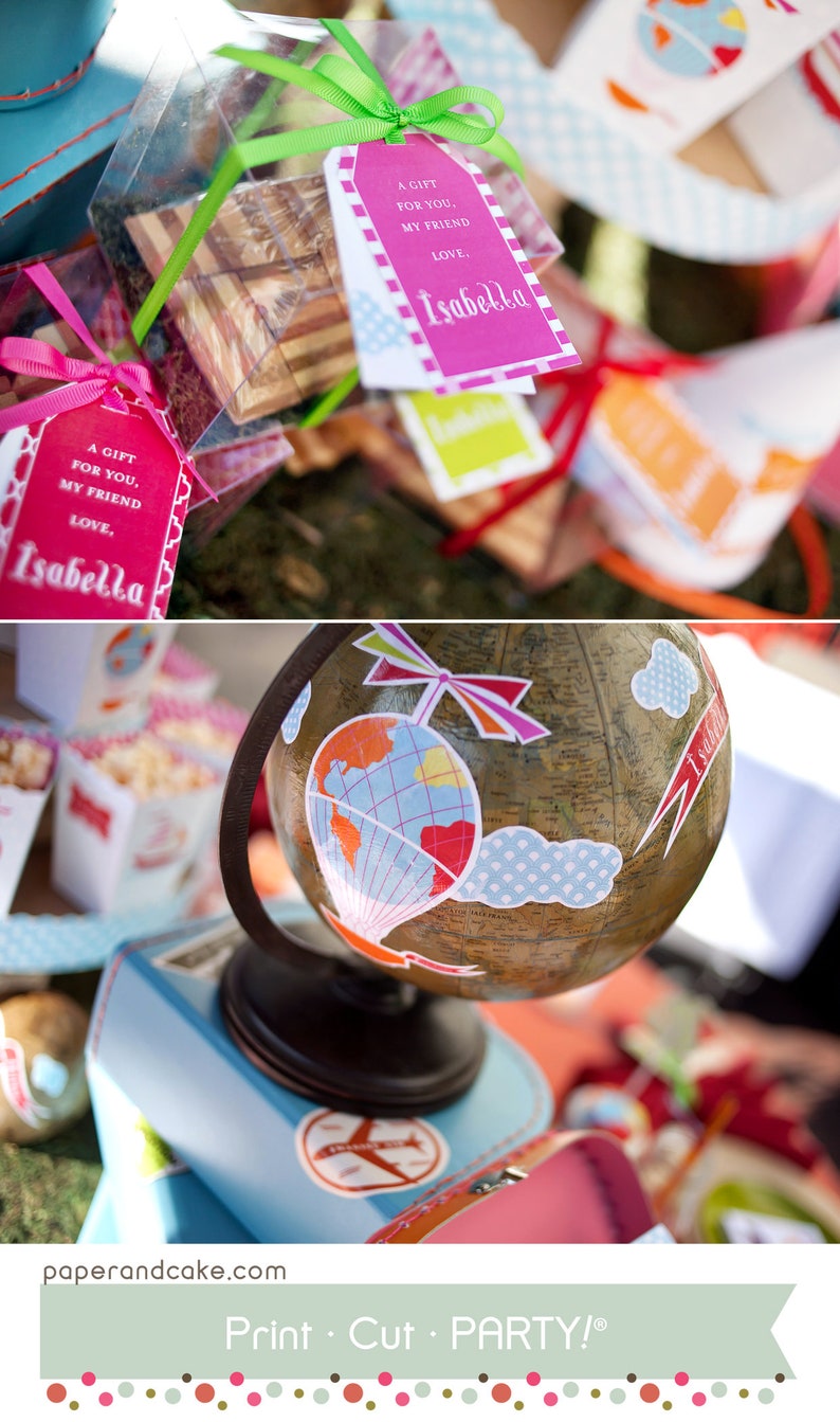 Around the World, Wanderlust PRINTABLE Party Decorations, Baby Shower or  Birthday - EDITABLE TEXT >> Instant Download | Paper and Cake