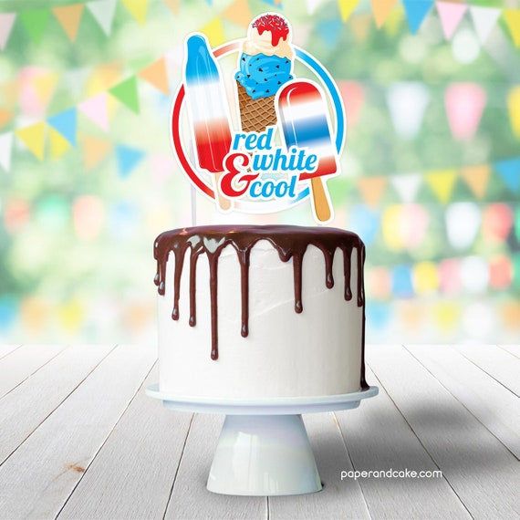 Sweet Summer Cake Topper, Ice Cream, Popsicle Treat Pick >> shipped to you | Paper and Cake Il_570xn