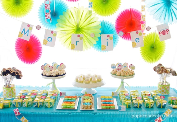 Ready to Pop Baby Shower | Gender Reveal PRINTABLE Party Collection - You Customize EDITABLE TEXT >> Instant Download | Paper and Cake Il_570xn