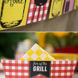 BBQ PRINTABLE Party Decorations, Family Backyard Barbeque - EDITABLE ...