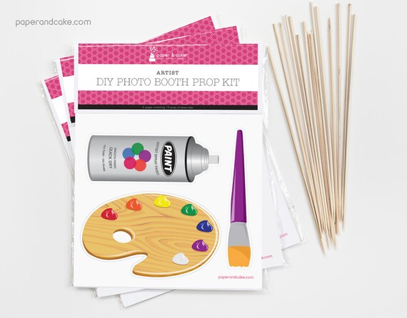 Artist DIY Photo Booth Prop KIT >> shipped to you | Paper and Cake Il_570xn
