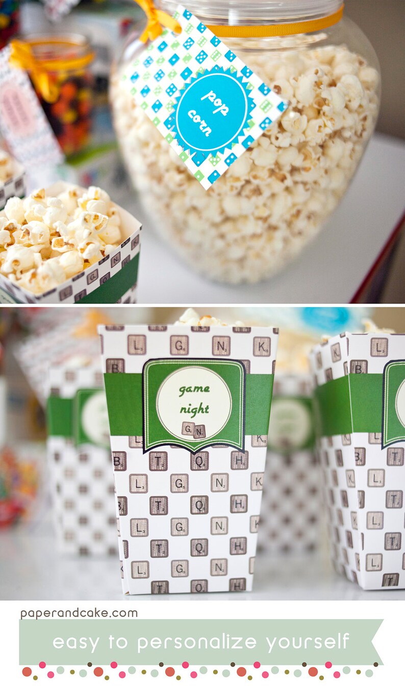 Family Game Night PRINTABLE Party Decorations Board Games Etsy Canada