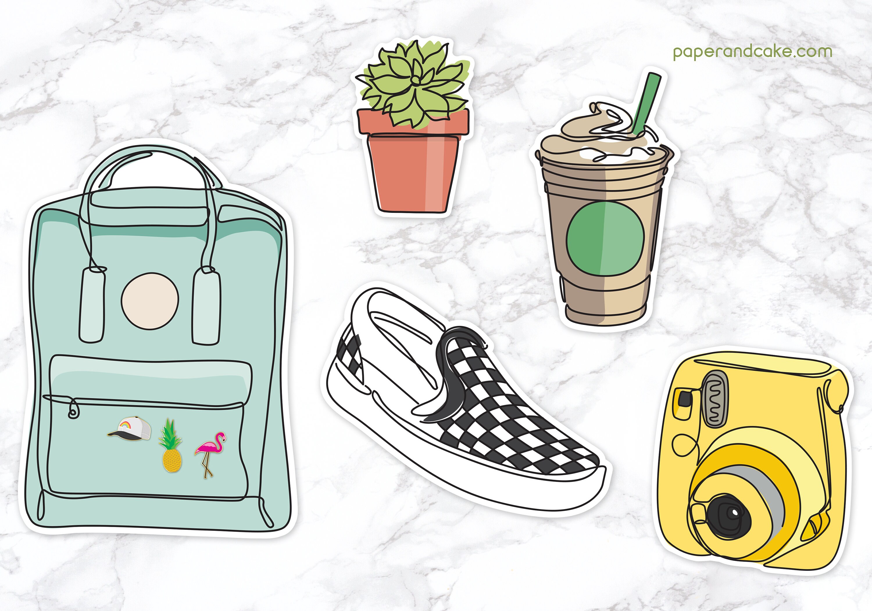 Vsco Starbucks iced drinks sticker pack  Sticker for Sale by