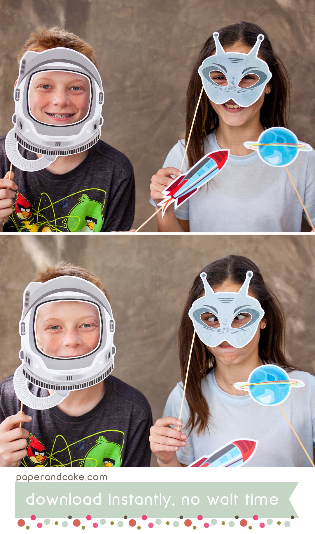 21 Astronaut PRINTABLE Photo Booth Props, Rocket Space Centerpieces ...
