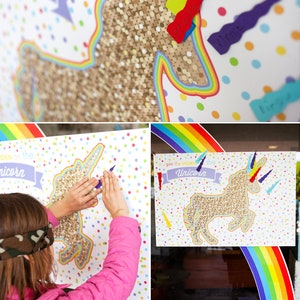 10 Unicorn Rainbow Party Games PRINTABLE Activities bundle EDITABLE TEXT Instant Download Paper and Cake image 3