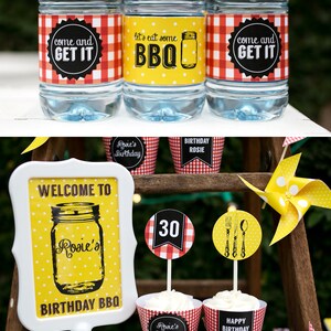 BBQ PRINTABLE Party Decorations, Family Backyard Barbeque - EDITABLE ...