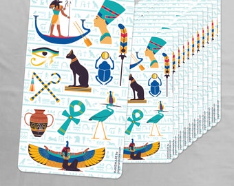 12 Ancient Egyptian Sticker Sheets | Party Favors >> shipped to you | Paper and Cake