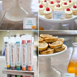 Science PRINTABLE Party Decorations, Chemistry Lab Birthday EDITABLE Text Instant Download Paper and Cake image 3