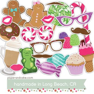 Candyland Photo Booth Props Package of 21 Photo Props - Etsy