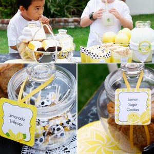 Lemonade Stand Birthday PRINTABLE Party Decorations EDITABLE TEXT Instant Download Paper and Cake image 2