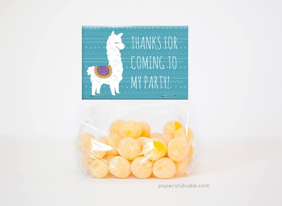 Alpaca | Llama Birthday Party Favor Bags and Toppers for 12 >> shipped to you | Paper and Cake Il_570xn