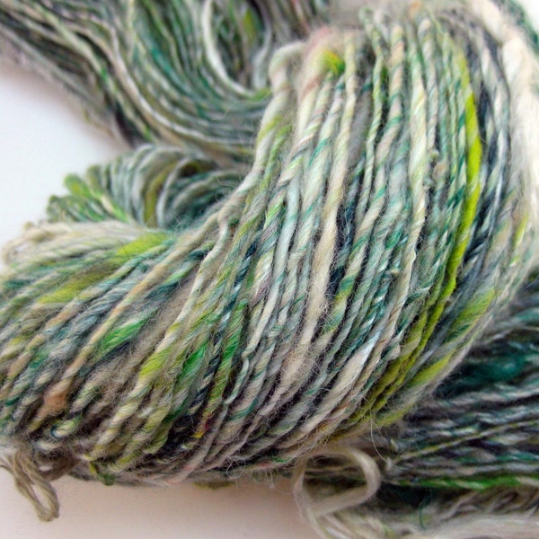 Spring eventually conquers winter handspun yarn